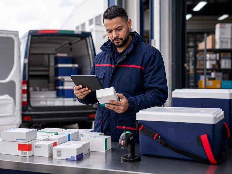 Operação de transporte farmacêutico da BRN Express