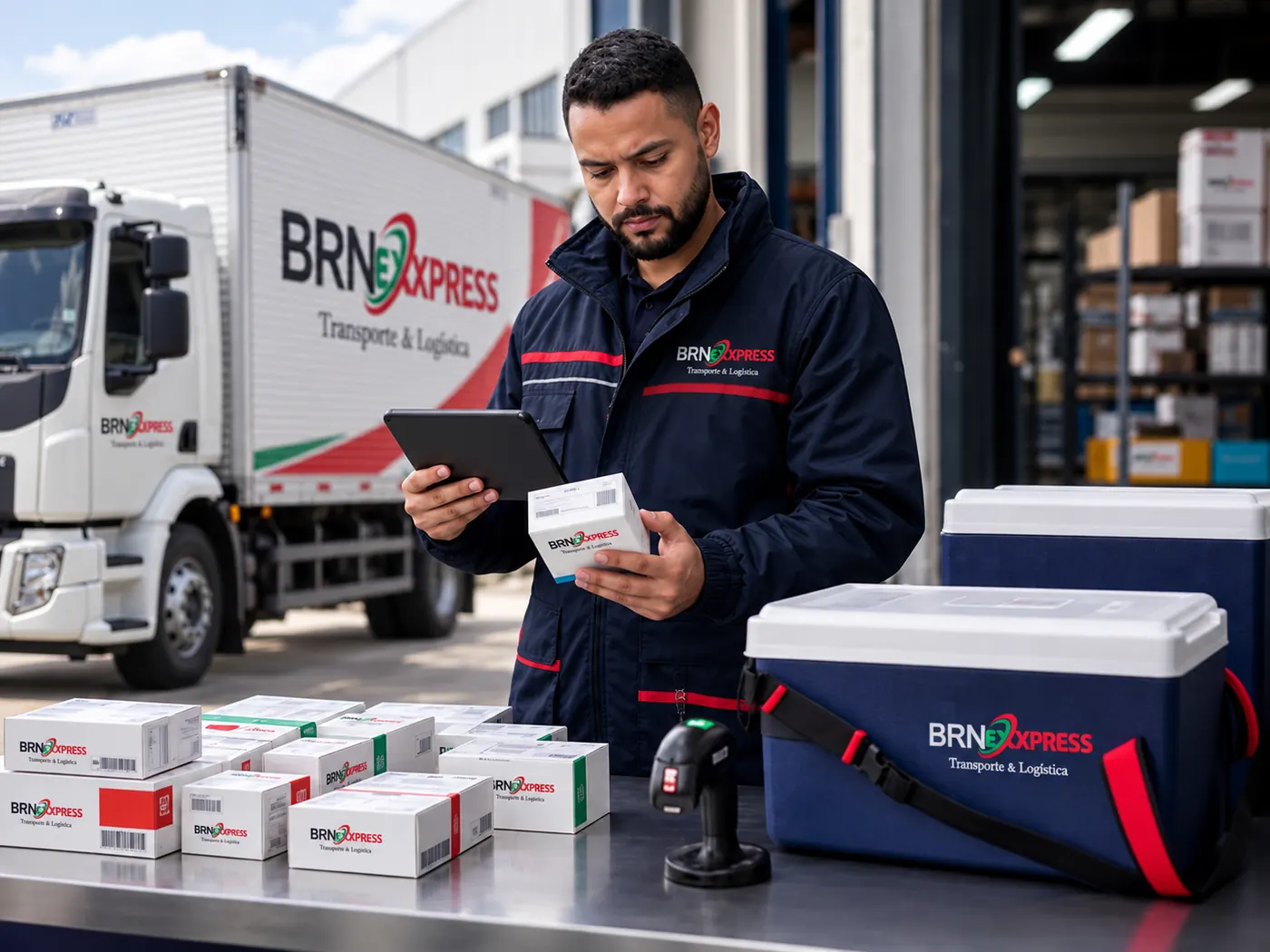 Operação de transporte farmacêutico da BRN Express